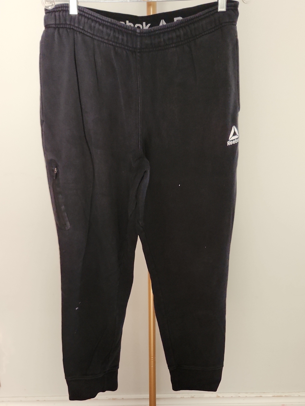 Reebok Black Men's Athletic Joggers with Logo